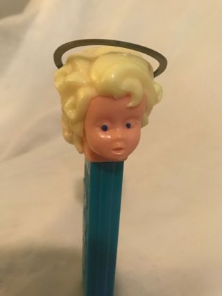 Vintage PEZ Dispenser ANGEL with Halo & Wings Austria 2.  6 Blue Stem No Feet 2