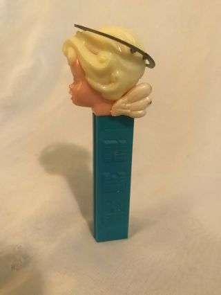 Vintage PEZ Dispenser ANGEL with Halo & Wings Austria 2.  6 Blue Stem No Feet 4