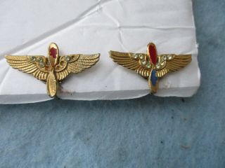 WWII US Air Corps Earrings Pilot Officer Sweet Heart Prop and Wings AAF WW2 2