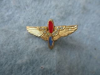 WWII US Air Corps Earrings Pilot Officer Sweet Heart Prop and Wings AAF WW2 5