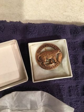 Vintage Field And Stream Honor Badge Mountain Jaguar Rare Big Game 2