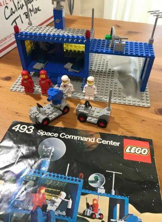 Lego Set 493 Vintage Space Command Center W/box & Instructions Not Complete