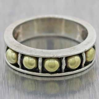 Caviar Lagos 18k Yellow Gold Sterling Silver Band Ring