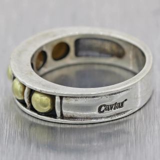 Caviar Lagos 18k Yellow Gold Sterling Silver Band Ring 3