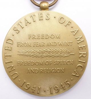 WW2 World War II US Victory Medal dated 1946 5