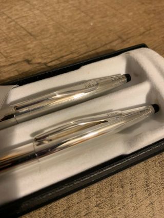 Cross Classic Pen Pencil Set.  Sterling Silver.  Vintage Usa Made.  Nos,  Great Deal