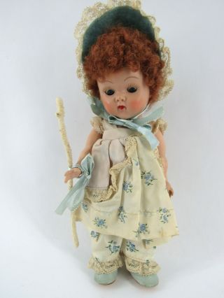 Lovely Vintage Vogue Ginny Little Bo Peep Red Poodle Hair Doll