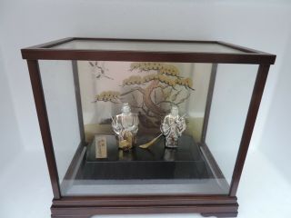Exquisite Vintage Signed Japanese Happy Couple Dolls Perfect Wedding Gift Japan