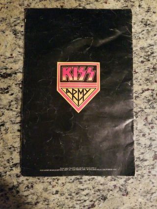 VTG 1976 KISS On Tour Concert Program w/ The KISS Army Iron LOGO ON THE BACK 7