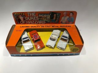 Vtg 1981 Ertl The Dukes Of Hazzard 1/64 General Lee Dodge Charger 4 Car Box Set