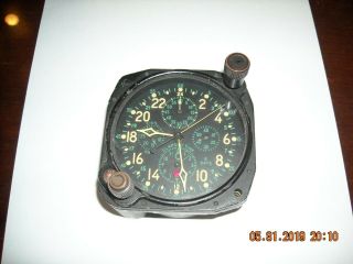 Vintage Ww11 E37500 Cockpit Clock An 5741 - 1 Elgin
