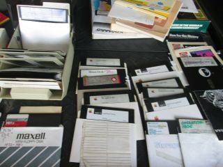 VINTAGE 1984 - APPLE II C COMPUTER,  MONITOR,  PRINTER - HUGE GROUP From ESTATE 7