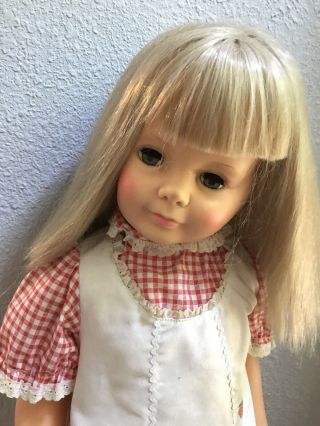 Vintage 1981 Ideal Platinum Blonde Patti Playpal 35” Doll Out Of Box. 2