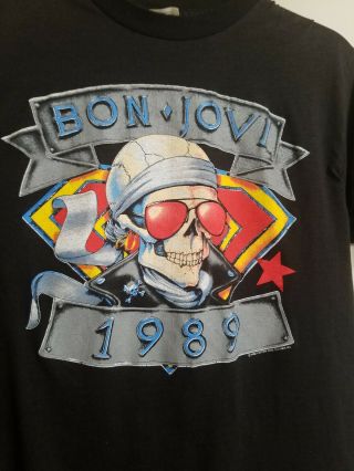 Vintage Bon Jovi T Shirt 1989 (We ' re back kickin ' ass) Spring Ford 3