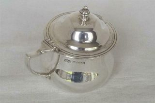 A Large Solid Silver Mustard Pot With Liner By Elkington & Co Birmingham 1936.