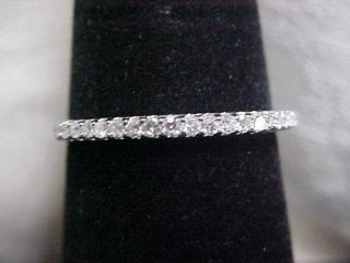 Estate.  38ctw Pave Set Natural Diamond Band - Ring 10k White Gold Sz6