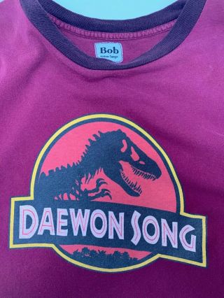 Vintage 1993 Daewon Song Jurassic Park " Bob " T - Shirt World Industries Natas Nr