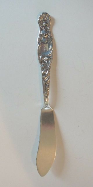 Whiting Mfg.  Co.  " Heraldic " Sterling Silver Master Butter Knife,  35 Gams