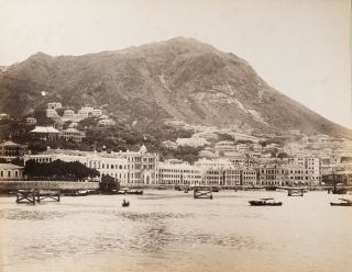 C1870 Anon.  China View Of Hong - Kong Vintage Albumen Print