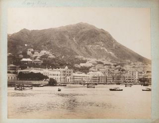 c1870 Anon.  China View of Hong - Kong Vintage Albumen Print 2
