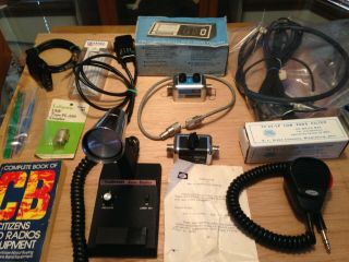 Vintage Turner Sidekick Base Station Cb Radio,  14 Misc.  Accessories