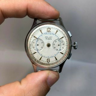 Vintage Poljot Strela Sekonda Military Chronograph Cal 3017 Soviet Ussr Watch 19