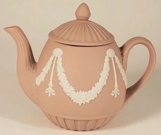 Vintage Wedgwood Jasperware Miniature Pink Teapot