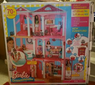 Barbie Dream House 7 Bedrooms W/ Garage & 70,  Accessories Doll House Nib