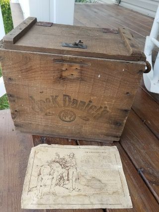 Jack Daniels Vintage Antique Wood Crate Whiskey Box
