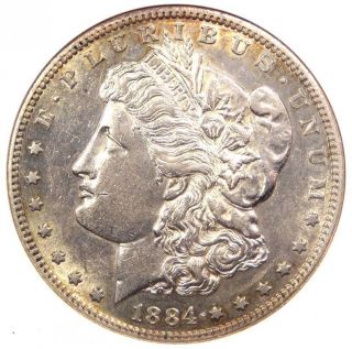 1884 - S Morgan Silver Dollar $1 - Anacs Au55 - Rare In Au55 - Near Unc/ms