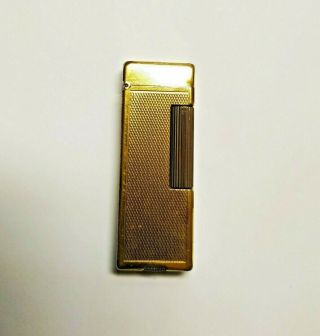 Vintage Dunhill Rollagas Lighter,  Gold Plated - Switzerland