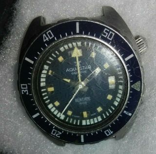 Vintage Aquastar Diver 500 Dive Watch Swiss Geneve -