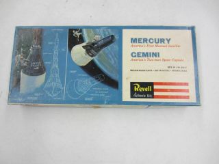 Vintage 1964 Revell H - 1834 1/48 Mercury & Gemini Space Capsules Model Kit