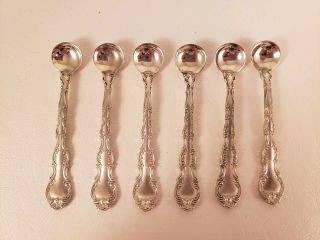 Gorham Sterling Silver Strasbourg Individual Salt Spoons Set Of 6
