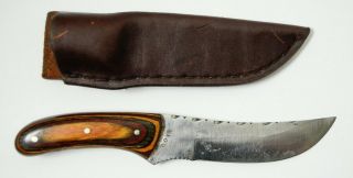 Colin Cox Custom Fixed Blade Knife Usa 032402 Matching Sheath Vtg