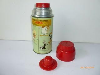 1959 Vintage LOONEY TUNES metal LUNCH BOX and THERMOS set 12