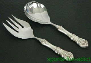 2pc Francis I By Reed & Barton Sterling Handle 8 5/8 " Serving Fork & Spoon Set