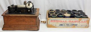 Antique Thomas A Edison Phonograph Cylinder Record Player (parts)