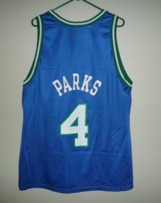 Dallas Mavericks 4 Cherokee Parks Vintage Basketball Jersey Sz 48 Xl Champion