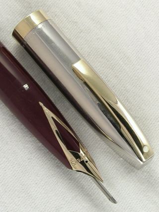 Vintage 1960s Sheaffer Pfm Iv " Pen For Men " Fountain Pen 14k Nib Restored