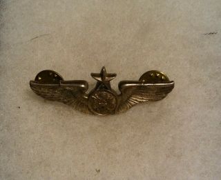 Ww Ii Sterling Silver Us Army Air Corps Pilot Wings Pin