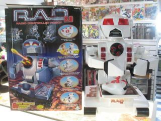 Vintage R.  A.  D.  2.  0 Rad Remote Control Robot W/tray,  Remote