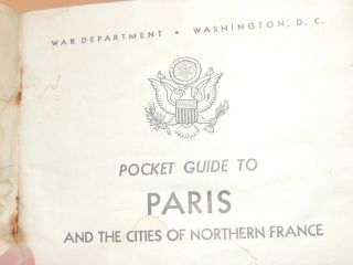 1944 Pocket Guide to Paris and Others Made in the USA (3756) 2