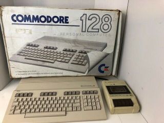 Vintage Computer Commodore 128 & Datasette Cassette Player