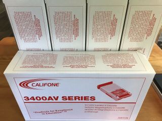 5 Vintage Califone 3432av Cassette Player Recorder Old Stock In Orig Boxes