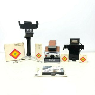 Vintage Classic Polaroid Sx - 70 Alpha 1 Land Camera With Accessories