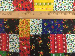 Vintage Patchwork Calico Cheater Quilt Fabric Yardage 7 Yards 100 Cotton 2