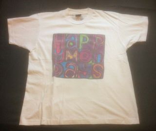 Happy Mondays Rare Vintage Wrote For Luck Wfl T - Shirt With Freaky Dancin Logo