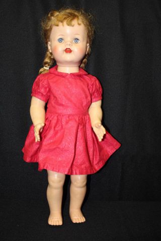 Vintage 22 " Saucy Walker Doll Composition Body Flirty Eyes C.  1950