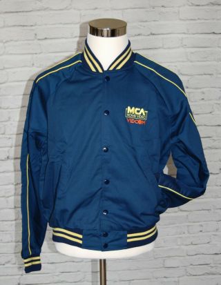 RARE Vintage 1985 BACK TO THE FUTURE MCA VIDCOM Promo Crew Jacket Size L 37 3